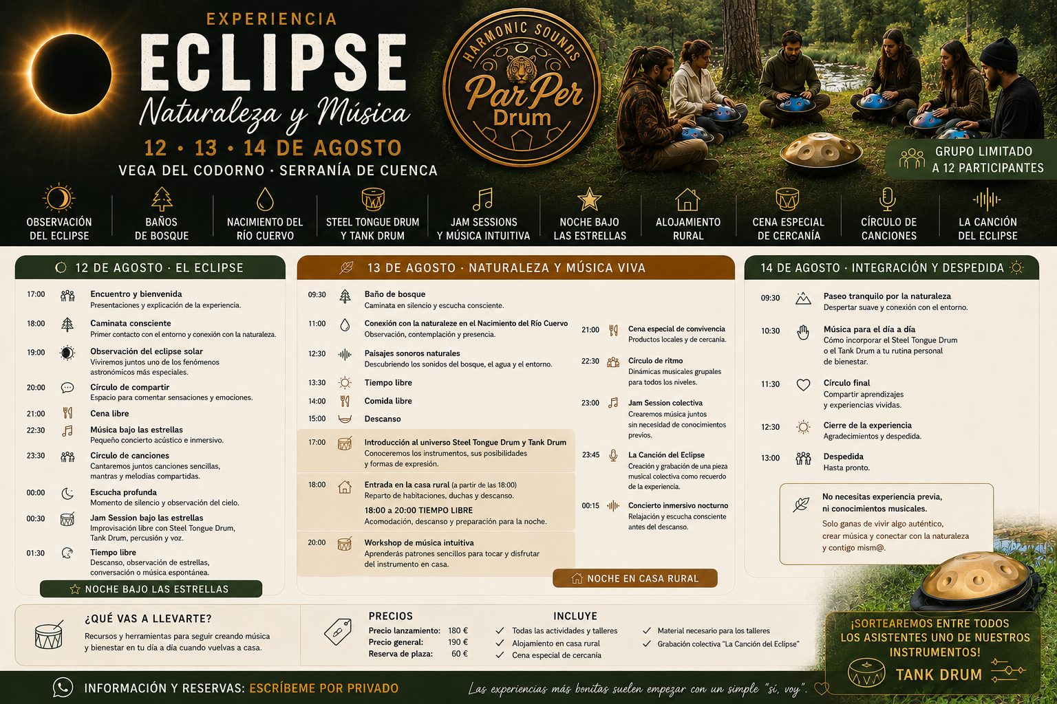🌞 Eclipse, Naturaleza y Música | Experiencia 12-14 Agosto | Serranía de Cuenca - Imagen 2